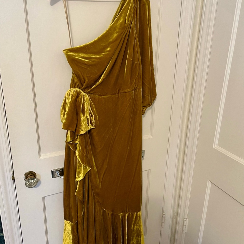 Gold Velvet Dress 12 NWT - Picture 7 of 10